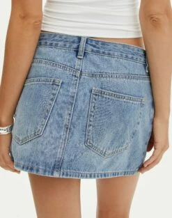 Low Rise Denim Mini Skirt 30 Low Rise Denim Mini Skirt -Glassons Store r leni low rise hemmed mini skirt riley vintage wash back ss55069rden