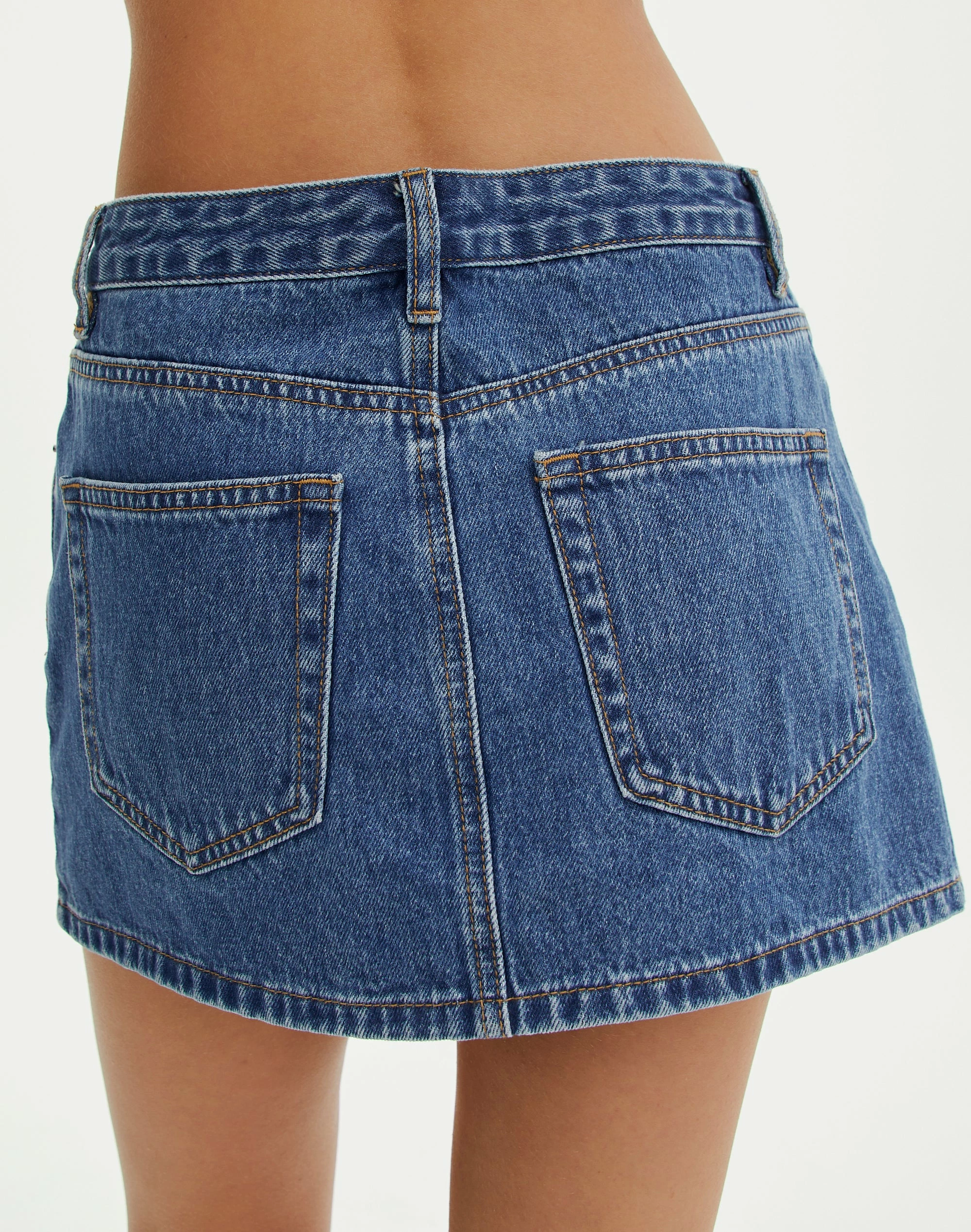 Low Rise Denim Mini Skirt 6 Low Rise Denim Mini Skirt - Image 4