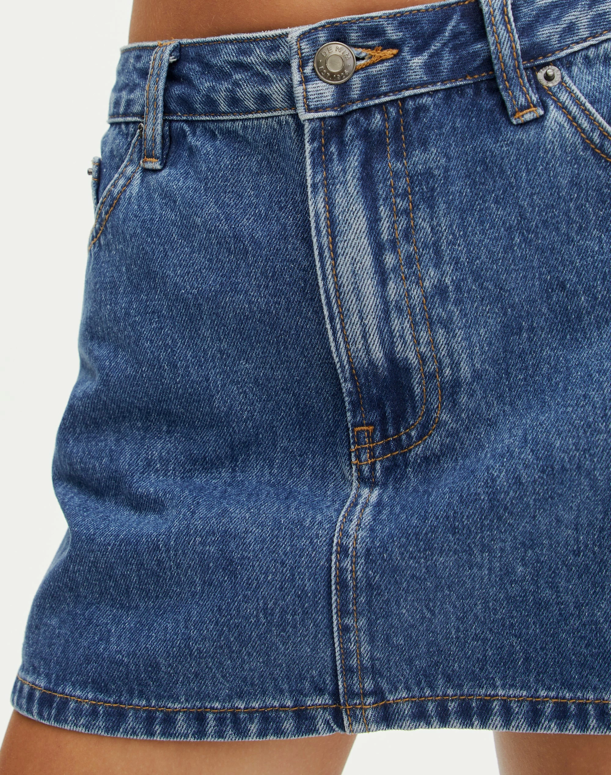 Low Rise Denim Mini Skirt 7 Low Rise Denim Mini Skirt - Image 5