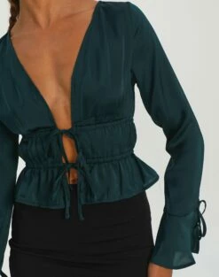 Split Tie Front Blouse 15 Split Tie Front Blouse -Glassons Store r leo longsleeve ivy league imageback bl102025rwas