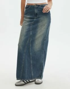Denim Maxi Skirt 23 Denim Maxi Skirt -Glassons Store r lisbon denim maxi skirt coyote blue full sl119702rdnm