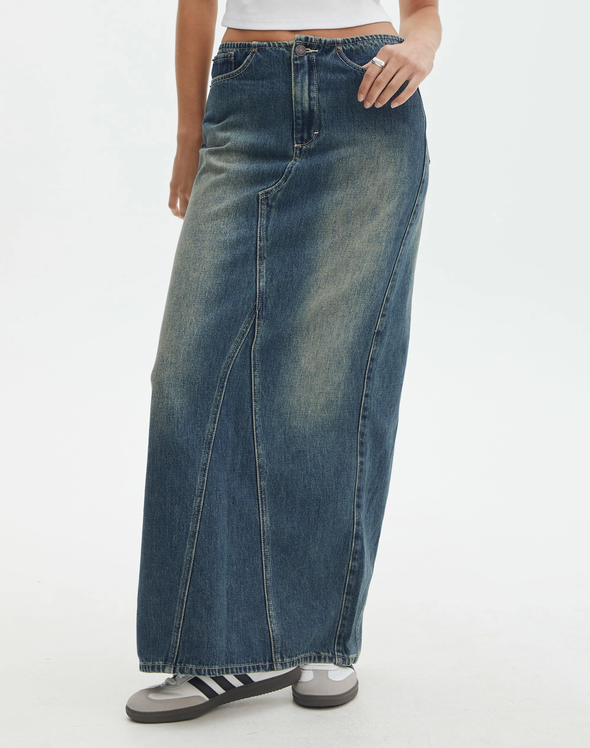 Denim Maxi Skirt 4 Denim Maxi Skirt - Image 2