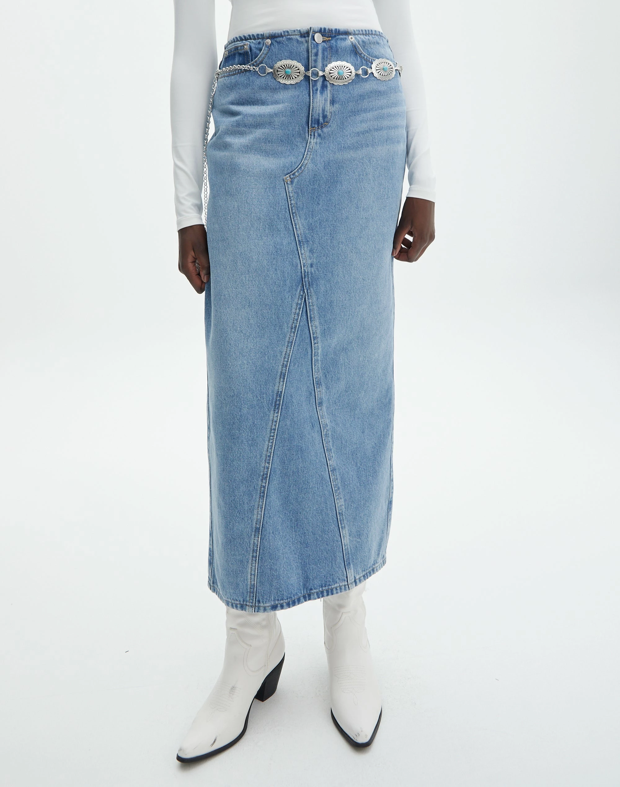Denim Maxi Skirt 9 Denim Maxi Skirt - Image 7