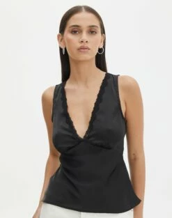 Cotton Mini Cargo Skirt -Glassons Store r lola lace trim cami black front bv119674rsat 1