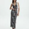 Print Mesh Midi Skirt -Glassons Store r marina mesh maxi skirt mink tie dye front sl53303rpri