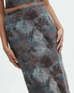 Print Mesh Midi Skirt -Glassons Store r marina mesh maxi skirt mink tie dye imageback sl53303rpri