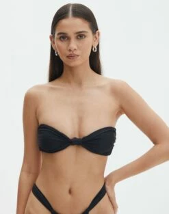 Detailed Eyelet Waist Thong Bikini Bottom 38 Detailed Eyelet Waist Thong Bikini Bottom -Glassons Store r nello knot front bandeau top black front ga55566rpln