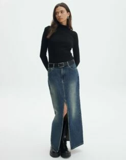 Washed Faux Leather Oversized Moto Jacket -Glassons Store r roah denim maxi skirt coyote blue front sl118486rdnm 2