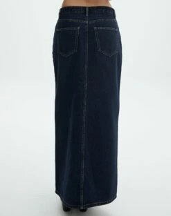 Split Front Denim Midi Skirt 40 Split Front Denim Midi Skirt -Glassons Store r roah denim maxi skirt last rodeo indigo back sl118486rdnm