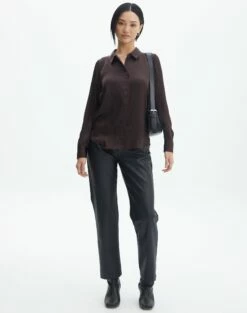 Satin Long Sleeve Shirt -Glassons Store r scotty satin button up shirt its soy cute full bl54783rsat