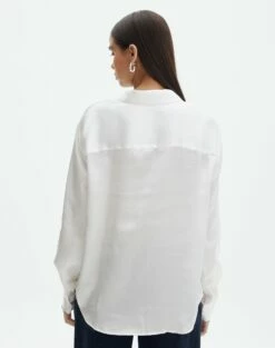 Pocket Satin Long Sleeve Shirt -Glassons Store r scout satin shirt milk back bl106816rsat