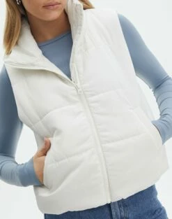 Cropped Puffer Vest -Glassons Store r sloan cropped puffer vest bad to the bone imageback vs49501rcml