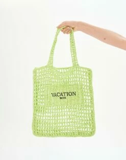Crochet Tie Side Cheeky Bikini Bottom -Glassons Store rafa raffia tote bag lime splice front bg54591raf 2