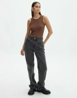 Rib High Neck Bodysuit 29 Rib High Neck Bodysuit -Glassons Store raro razor ribbed bodysuit deep umber full tb116787vis