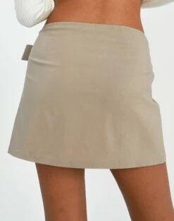 Belted High Waist Pleated Mini Skirt -Glassons Store riggs cargo pleated mini skirt on the rocks back ss92078ben