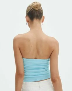 Strapless Ruched Knit Bandeau 34 Strapless Ruched Knit Bandeau -Glassons Store riley rouched side boobtube aqua siren back kv85755vn