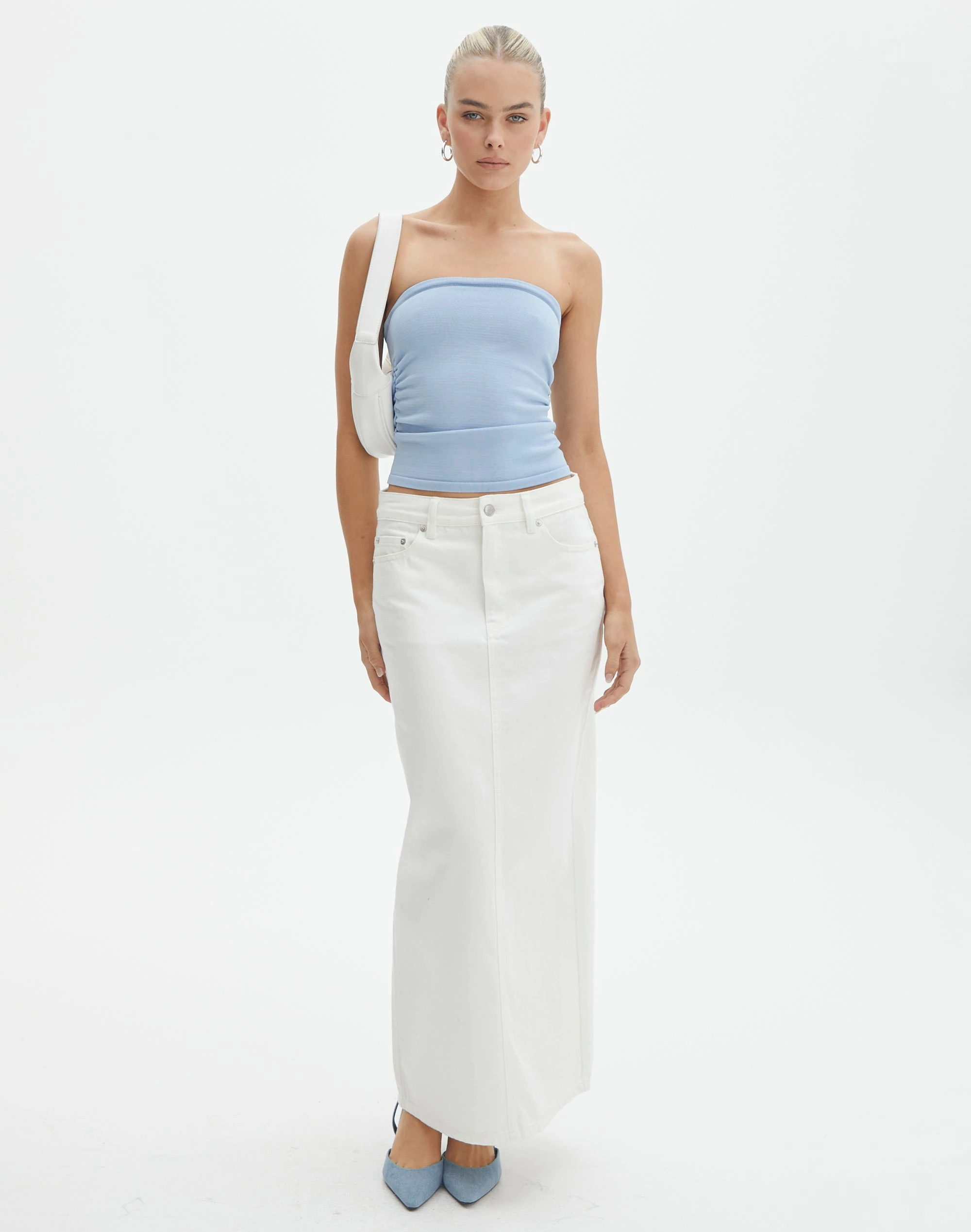 Strapless Ruched Knit Bandeau 4 Strapless Ruched Knit Bandeau - Image 2