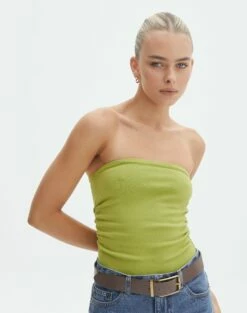 Strapless Ruched Knit Bandeau 27 Strapless Ruched Knit Bandeau -Glassons Store riley rouched side boobtube wassa bae front kv85755vn