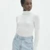 Ribbed Turtleneck Top -Glassons Store roger roll neck milk front kl79039vn