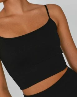 Active Seamless Ribbed Contour Cropped Tank -Glassons Store rosa seamless tank black imageback tv53576hvs