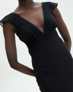 V Front Bias Cut Maxi Dress -Glassons Store rufus chiffon maxi dress black imageback dl92461peb