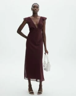 V Front Bias Cut Maxi Dress -Glassons Store rufus chiffon maxi dress cherry oh front dl92461peb