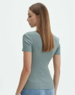 Knit Long Line T-Shirt -Glassons Store saphi short sleeve rib tee cypress back ks119955vn