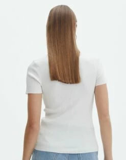 Knit Long Line T-Shirt -Glassons Store saphi short sleeve rib tee milk back ks119955vn