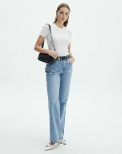 Knit Long Line T-Shirt -Glassons Store saphi short sleeve rib tee milk full ks119955vn