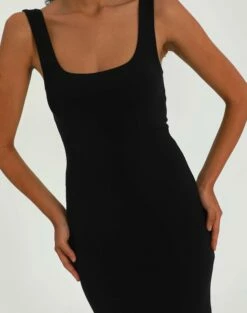 Supersoft Square Neck Slim Fit Maxi Dress -Glassons Store sedona square neck midi black imageback dl106733pln