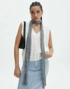 Zip Up Knit Long Sleeve 39 Zip Up Knit Long Sleeve -Glassons Store shiloh skinny scarf grey marle front sc109125knt 4