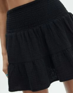 Muslin Tiered Mini Skirt 24 Muslin Tiered Mini Skirt -Glassons Store sky shirred muslin skirt black imageback ss72038mus