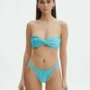 Shimmer Split Waist Ruched Bikini Bottom -Glassons Store sloanne split ruched bikini brief electric teal front ga136181shm 2