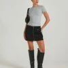 Zip Cargo Mini Skirt 2 Zip Cargo Mini Skirt -Glassons Store stella cargo skirt black front ss86240pln 7