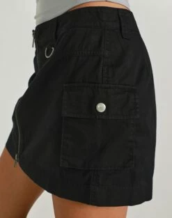Zip Cargo Mini Skirt 25 Zip Cargo Mini Skirt -Glassons Store stella cargo skirt black imageback ss86240pln