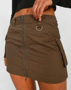 Zip Cargo Mini Skirt 33 Zip Cargo Mini Skirt -Glassons Store stella cargo skirt susan soil full ss86240pln