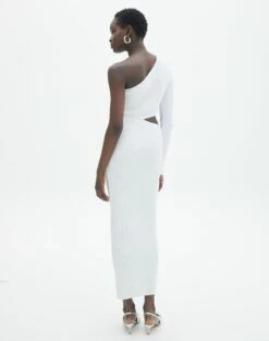One Shoulder Long Sleeve Maxi Dress -Glassons Store stella one sleeve white back kd129008vn