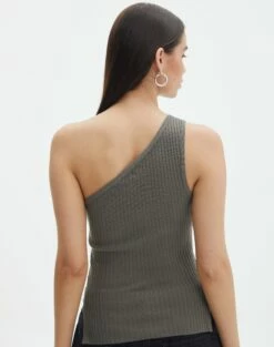 One Shoulder Split Side Knit Top -Glassons Store t co mango one shoulder knit cypress back kv55101tknt