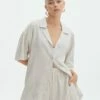 Short Sleeve Linen Blend Shirt -Glassons Store t dizzy slit oversized shirt head in the sandmilk front bs118684tcd