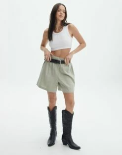 Knit Off The Shoulder Crop Top -Glassons Store t kez longline linen short sea mist front sw118936tlv