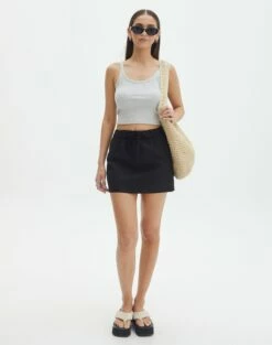 Tiered Asymmetric Lace Mini Skirt 40 Tiered Asymmetric Lace Mini Skirt -Glassons Store t mila tie waist mini skirt black front ss116071tlv 15