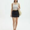 Linen Blend Mini Skirt -Glassons Store t mila tie waist mini skirt black front ss116071tlv 5