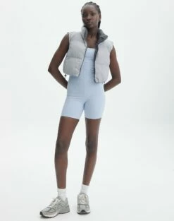 Reversible Cropped Puffer Vest -Glassons Store tabitha unitard blue melody front sw53952spo