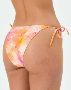 Printed Bandeau Gold Detailed Swim Top -Glassons Store tali side tie brief ombre floral front ga44814omb 1