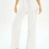 High Rise Tailored Wide Leg Panelled Pant -Glassons Store talia tailored crepe pant white front pw55252cot 2