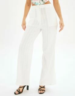 Low Rise Cotton Cargo Pant -Glassons Store talia tailored crepe pant white front pw55252cot