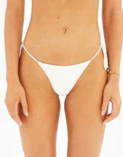 Adjustable Thong Bikini Bottom -Glassons Store tamsin thin tie side thong bikini brief white front ga71259twl 1