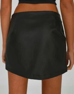 Faux Leather Zip Mini Skirt 24 Faux Leather Zip Mini Skirt -Glassons Store tara pu mini skirt black back ss106548pu
