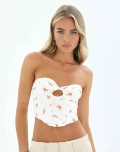 Print Frill Split Tie Front Blouse -Glassons Store tarmi twist front corset carrot bunches front bv85333crb 3