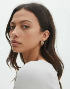 Double Button Tailored Pant -Glassons Store taurus triple hoop earrings gold front je109042ear 6